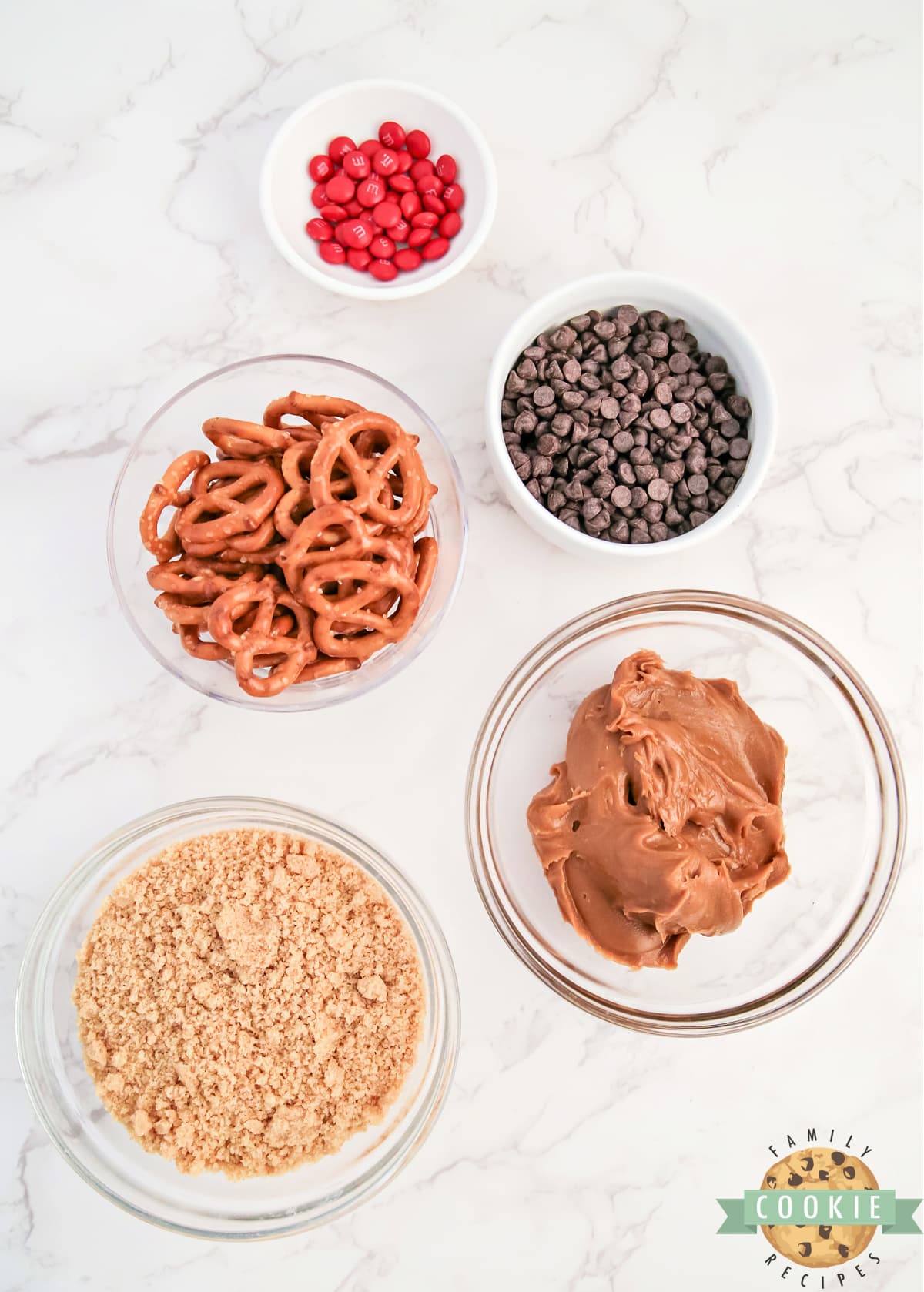 Ingredients in Rudolph Cookie Butter Balls. 