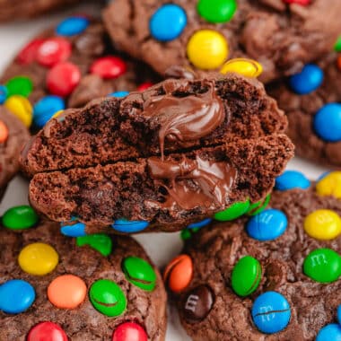 brownie mix cookie broken in half