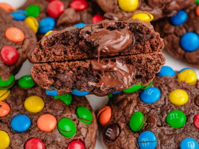 brownie mix M&M cookies