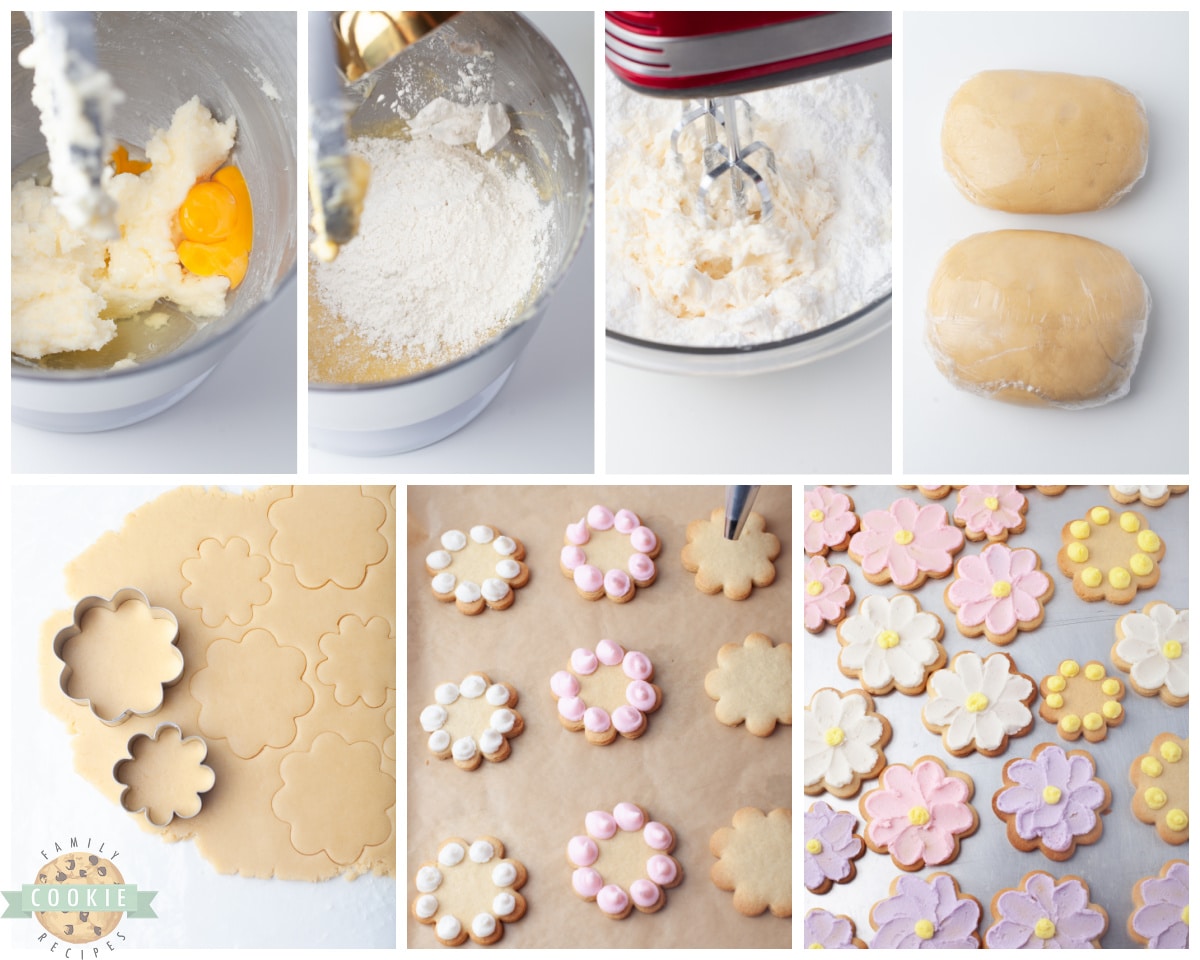 how to make buttercream flower cookies