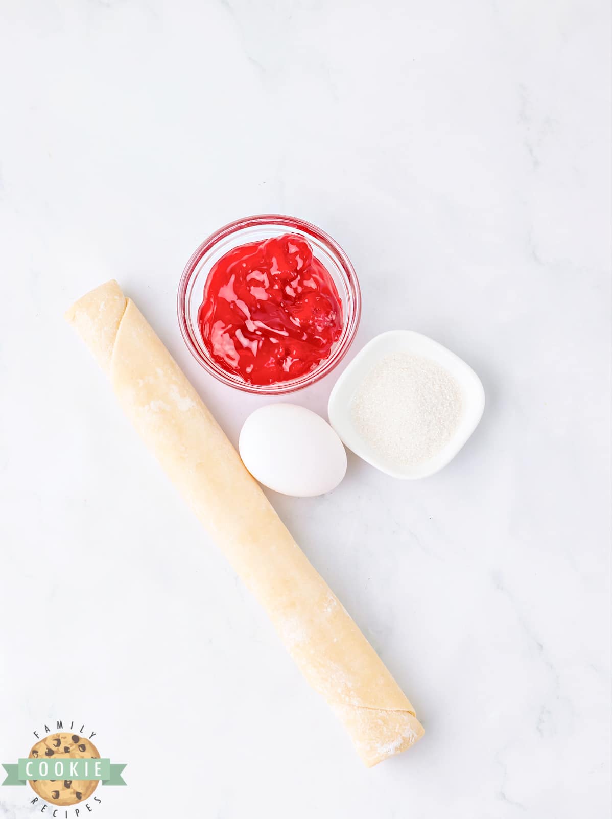 Ingredients in Strawberry Pie Cookies.