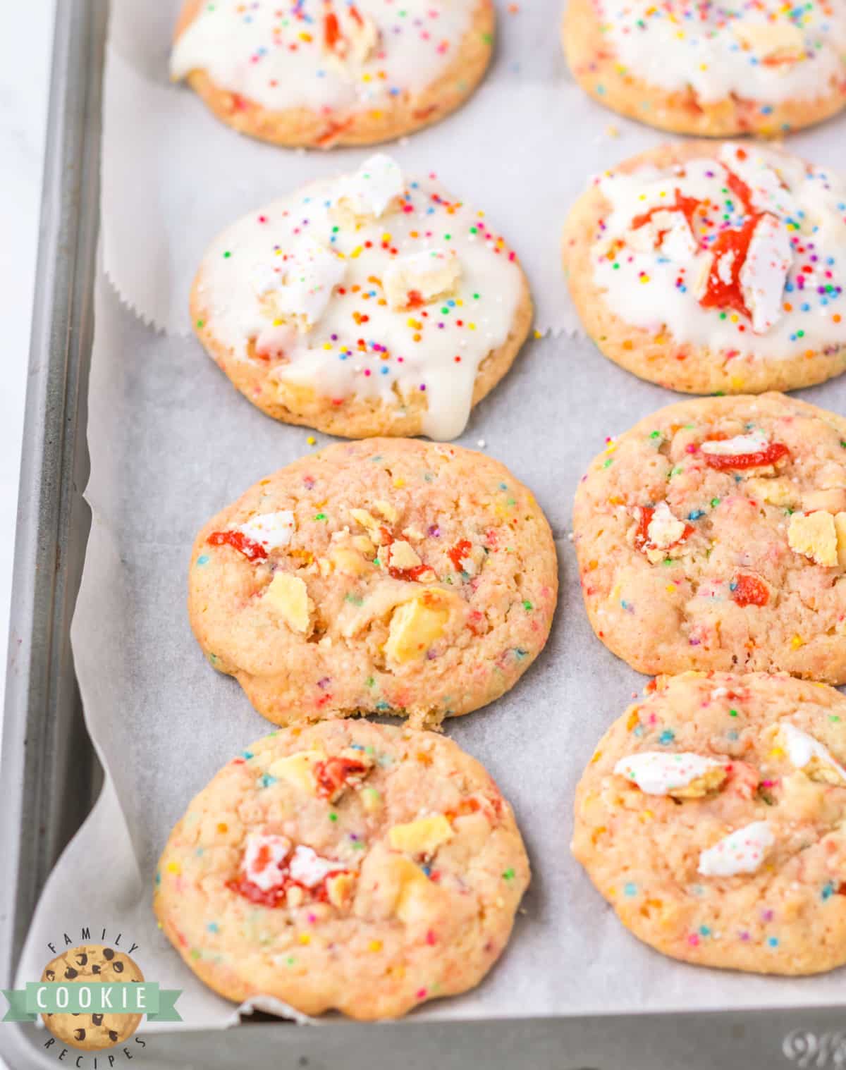 Sugar cookies with Pop-Tart pieces in them. 