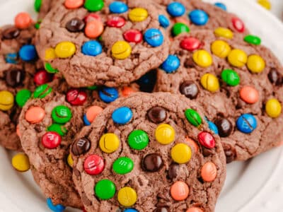 chocolate pudding M&M cookies