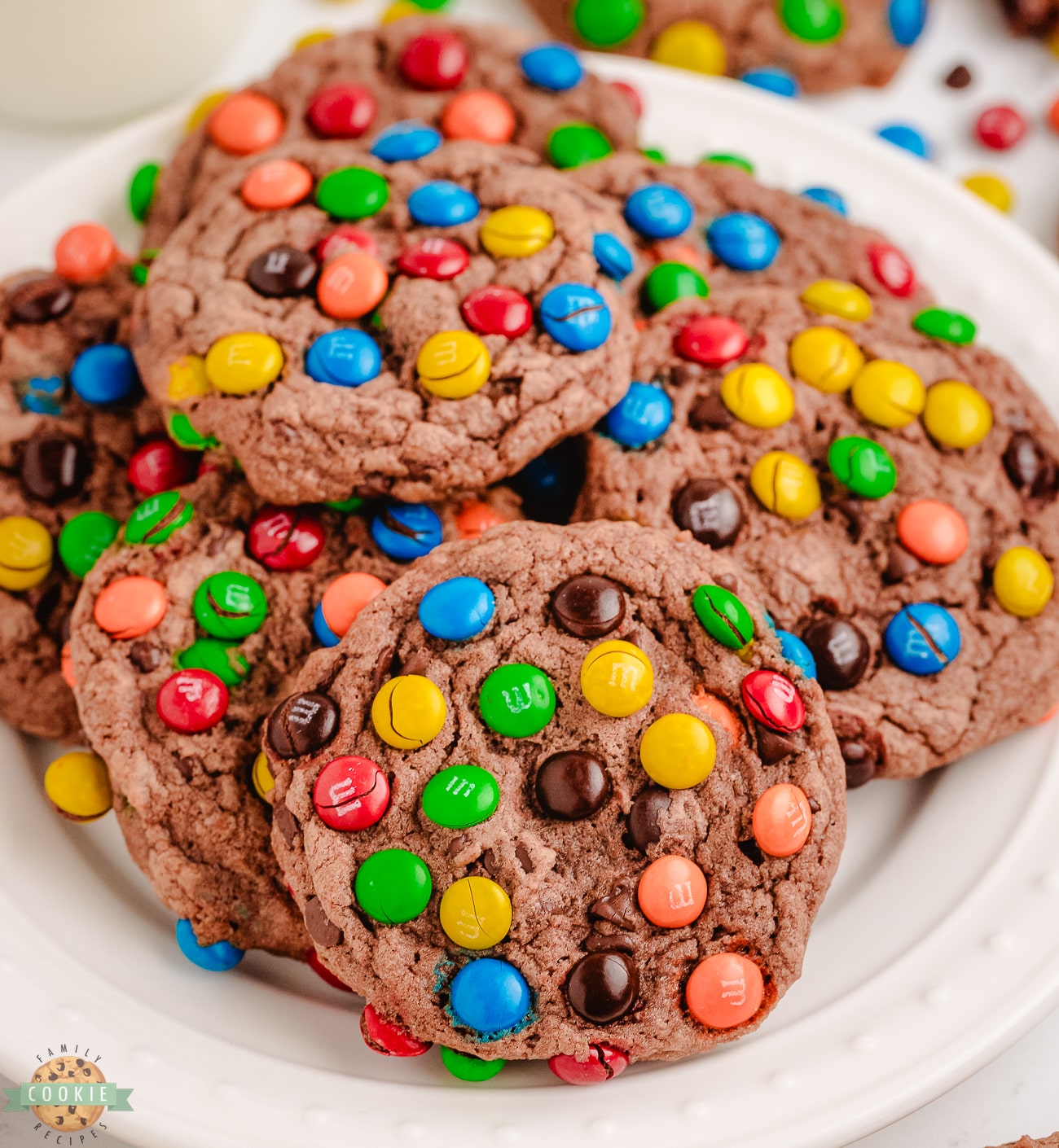 chocolate pudding M&M cookies