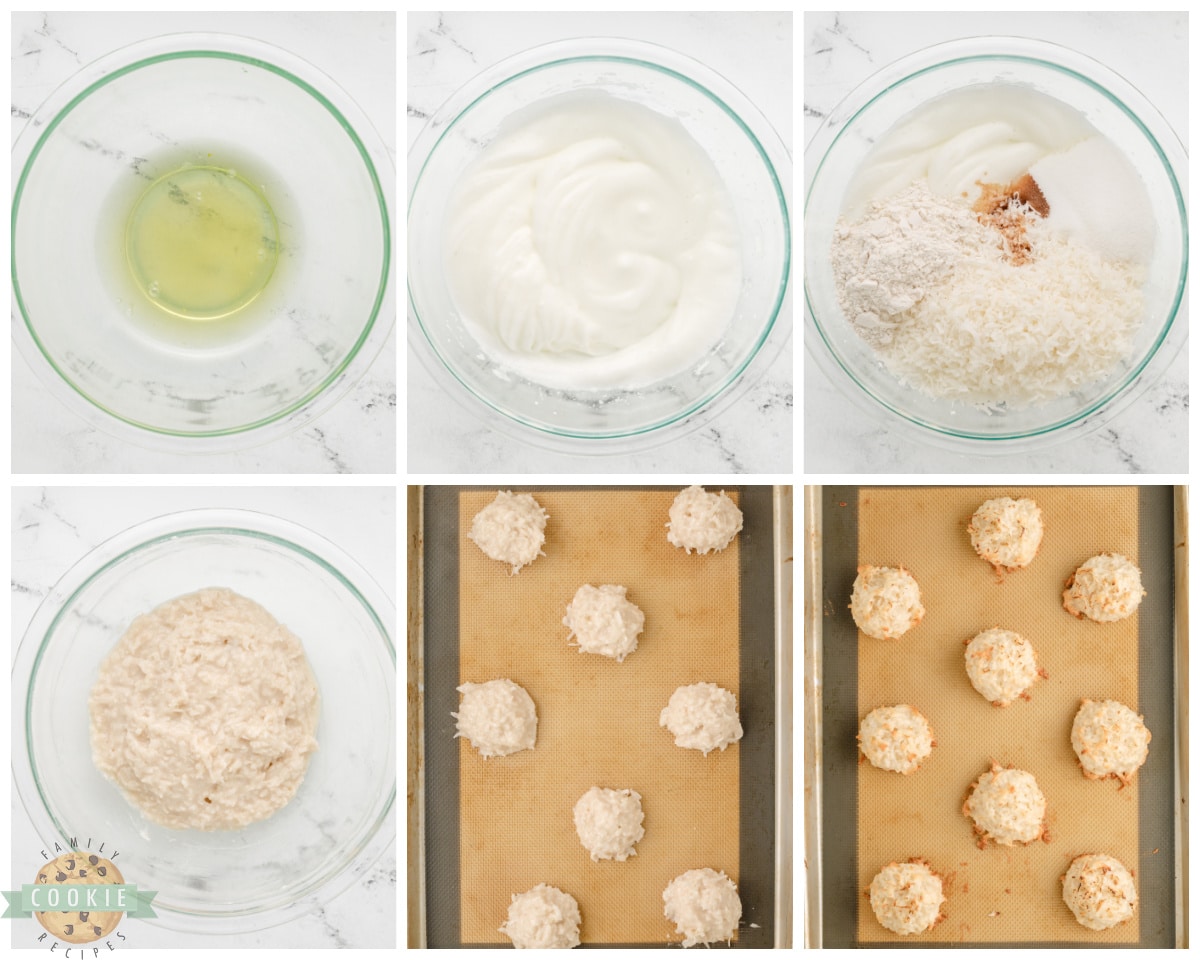 making classic coconut macaroons