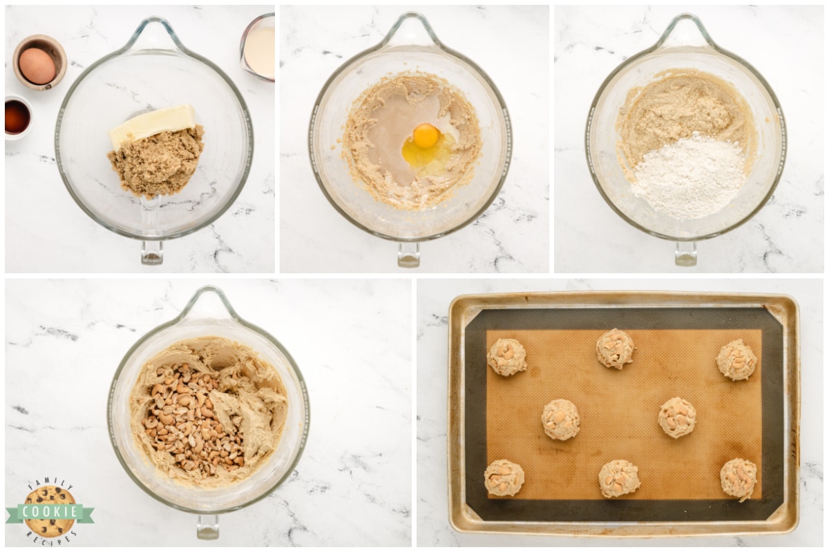 Step by step instructions on how to make Cashew Cookies.