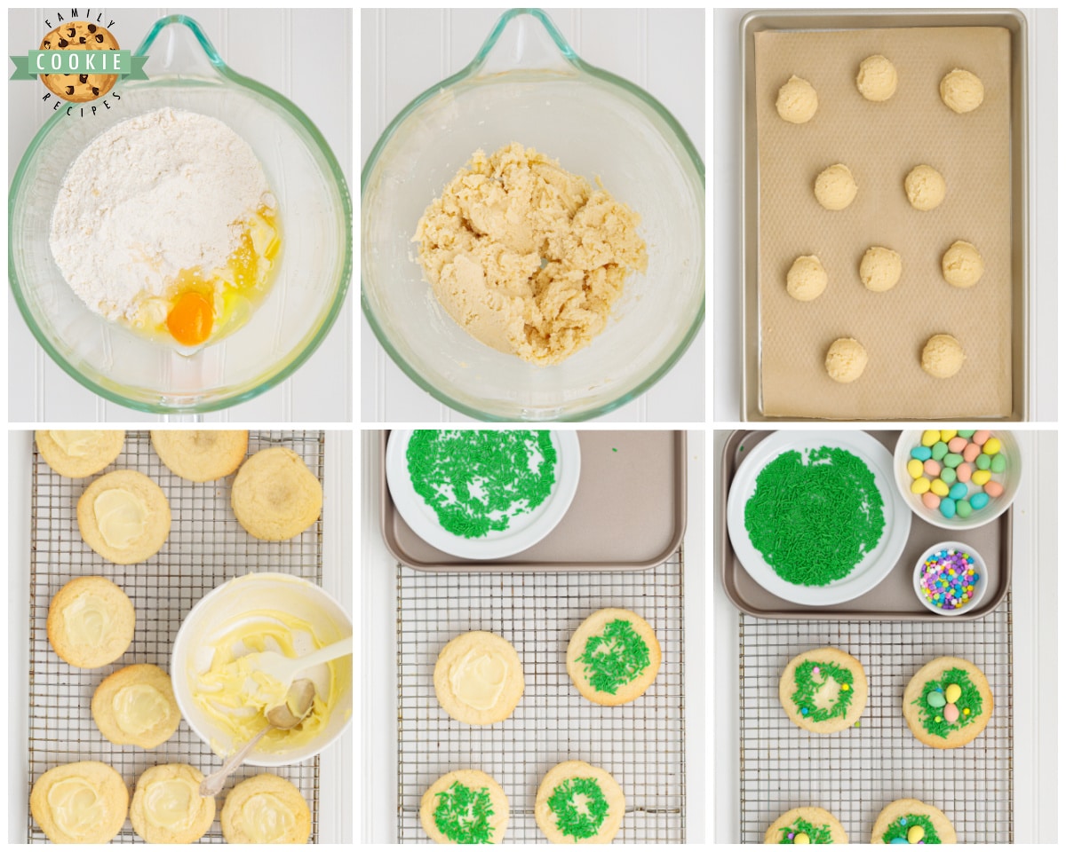 making easy Easter sugar cookies with a mix