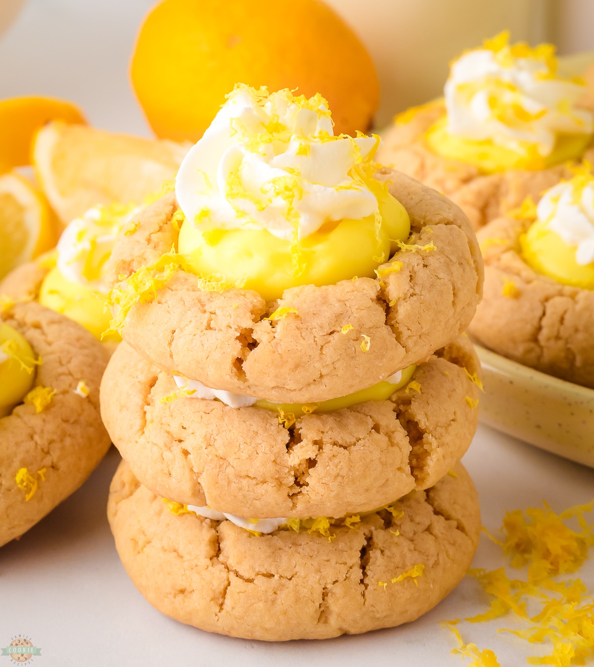 stacked lemon pie cookies