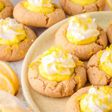 lemon pie cookies on a plate