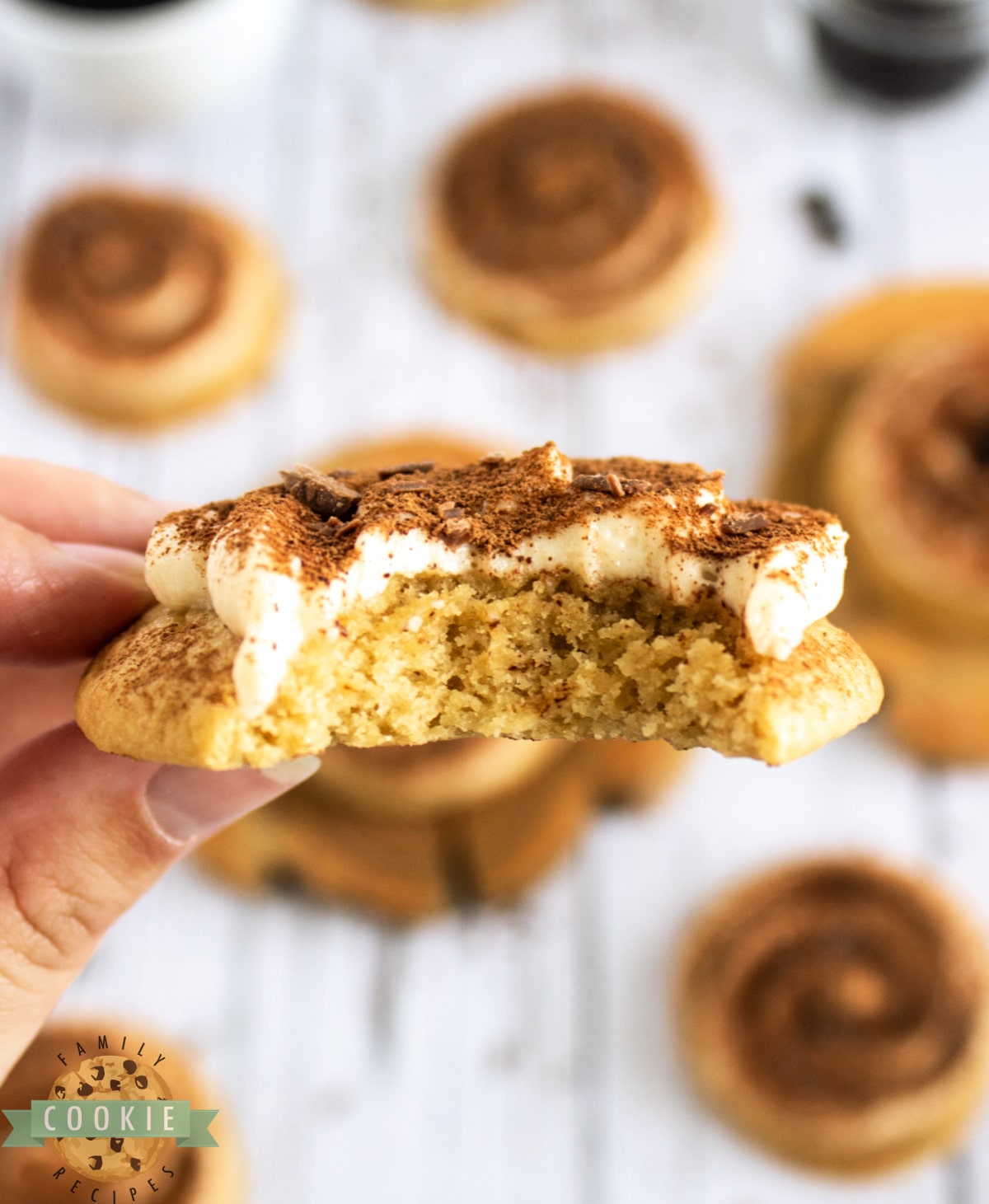 Soft Tiramisu Cookies are thick, chewy coffee cookies topped with a creamy mascarpone frosting and dusted with cocoa powder. Soft cookies that taste like your favorite Italian dessert! 