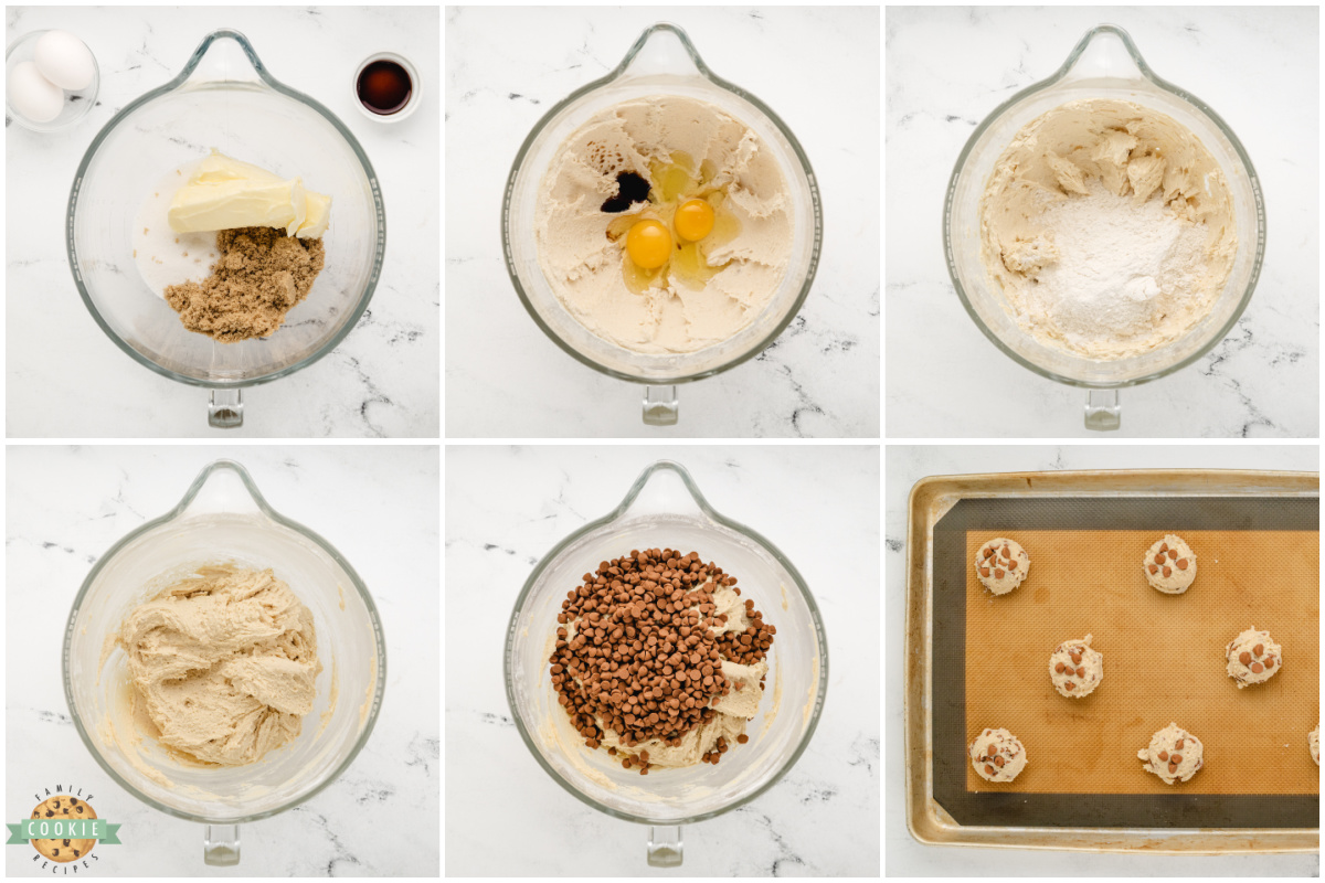 Step by step instructions on how to make Iced Cinnamon Chip Cookies.
