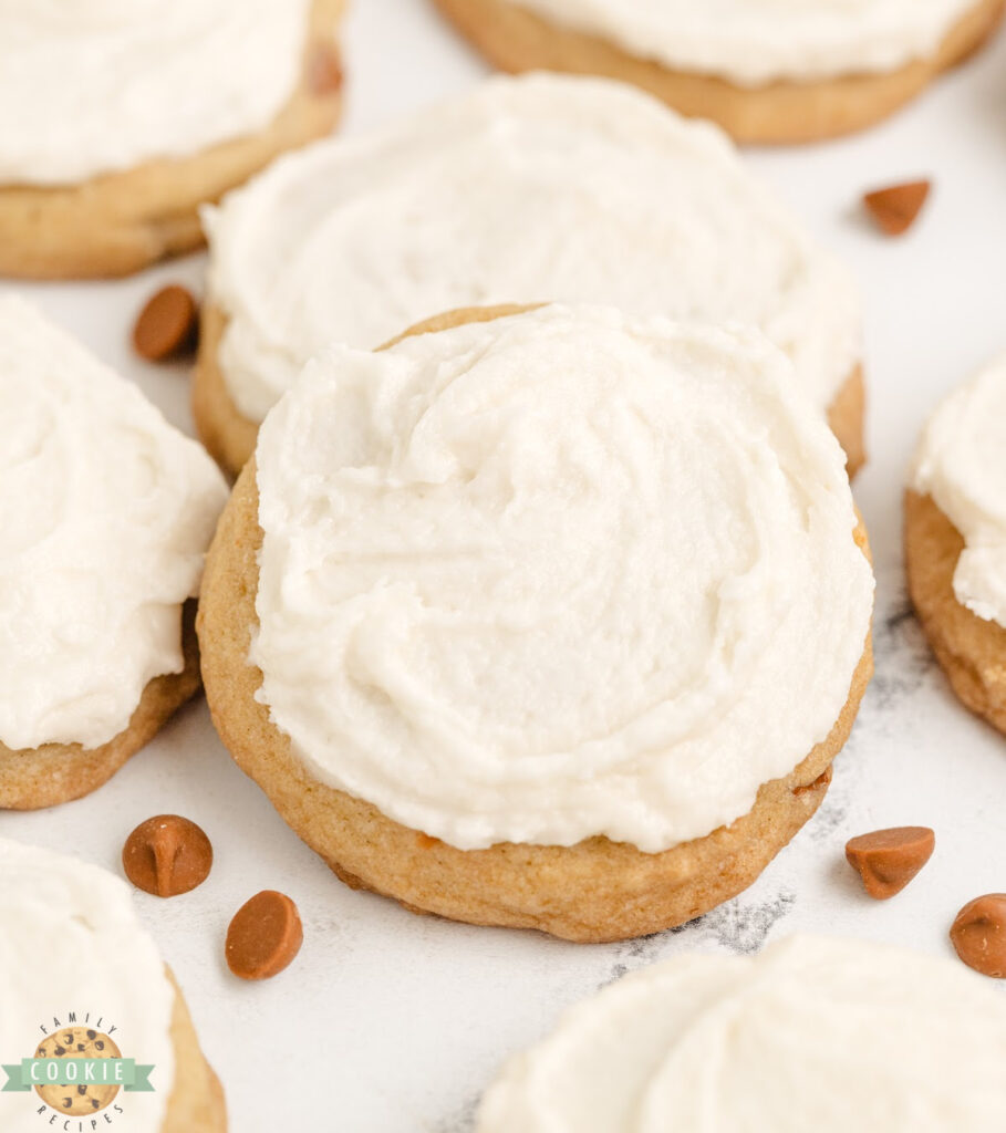 Iced Cinnamon Chip Cookies are soft, chewy, and full of warm spice—finished with a creamy vanilla frosting for the perfect sweet treat.