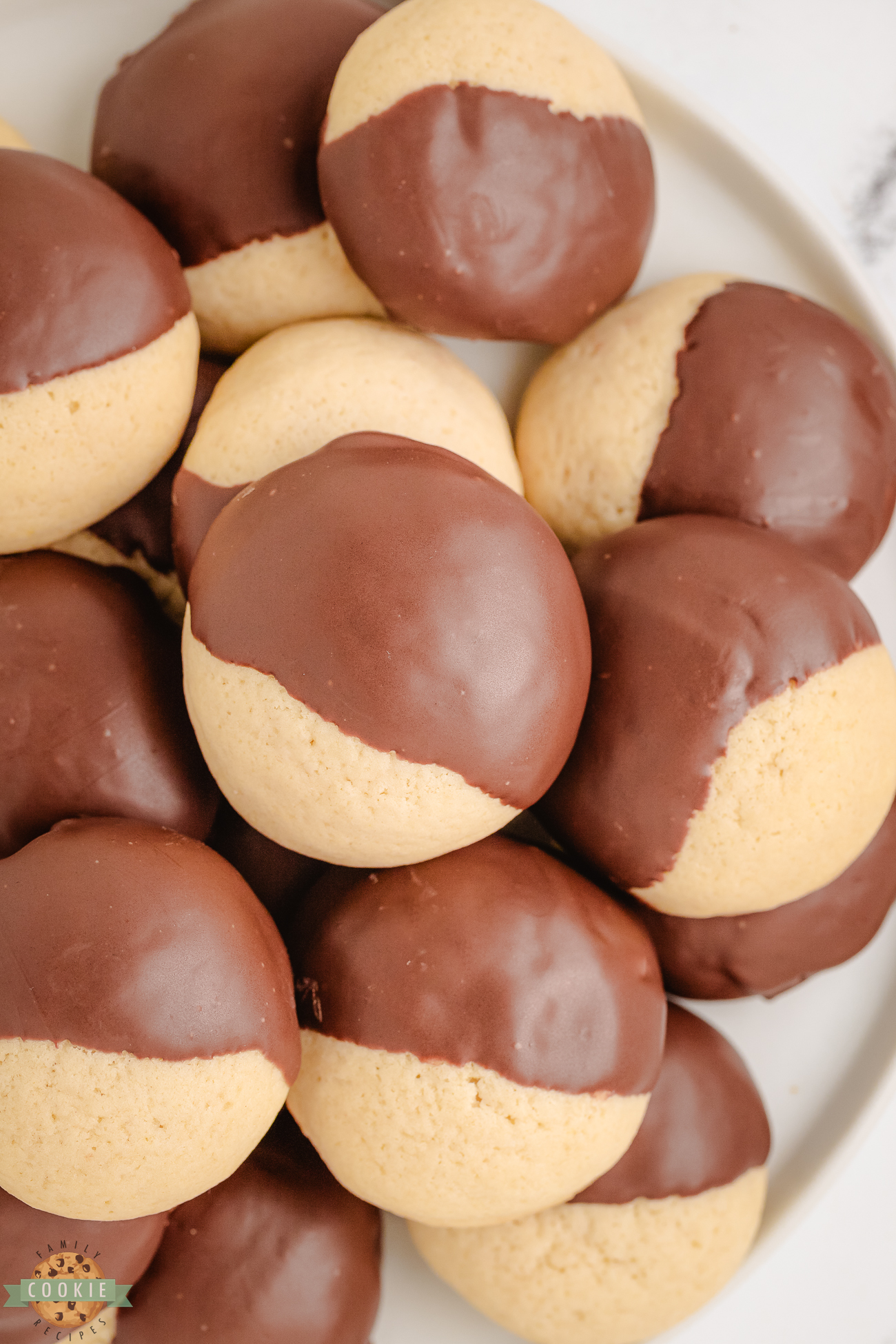 chocolate dipped vanilla cookies