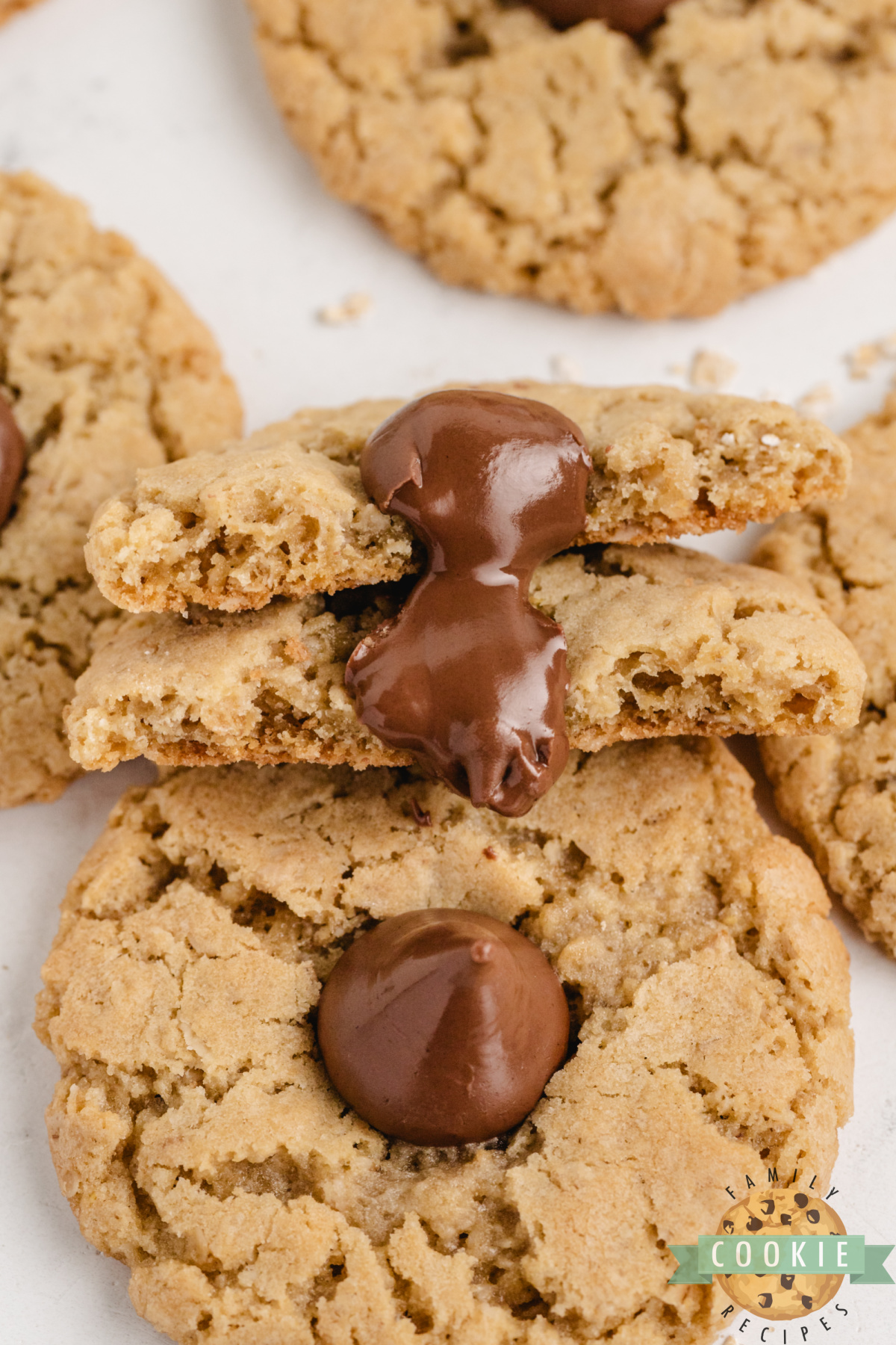 Oatmeal Kiss Cookies are soft, chewy, and topped with Hershey Kisses. A fun and easy treat that’s perfect for holidays or everyday baking.