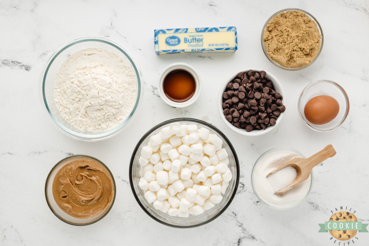 Ingredients in Peanut Butter Cookie Pizza.