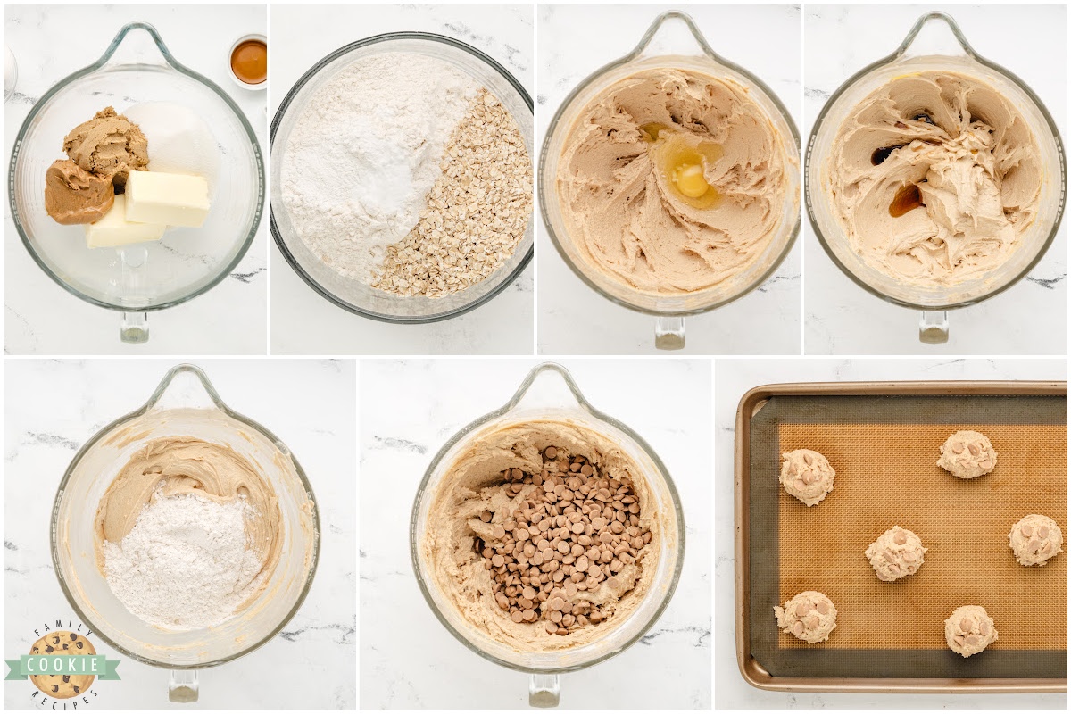Step by step instructions on how to make Crunchy Peanut Butter Cookies.