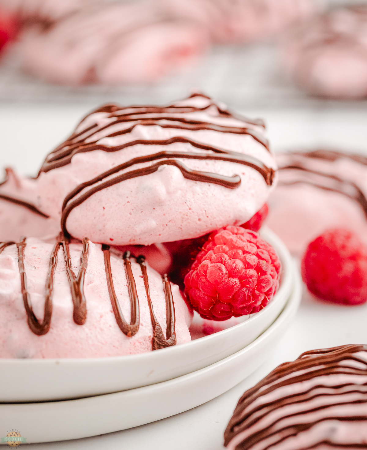 pink meringue cookies made with raspberry jello