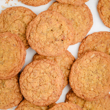 toasted coconut cookies with walnuts