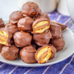 twix cookie bites on a white plate