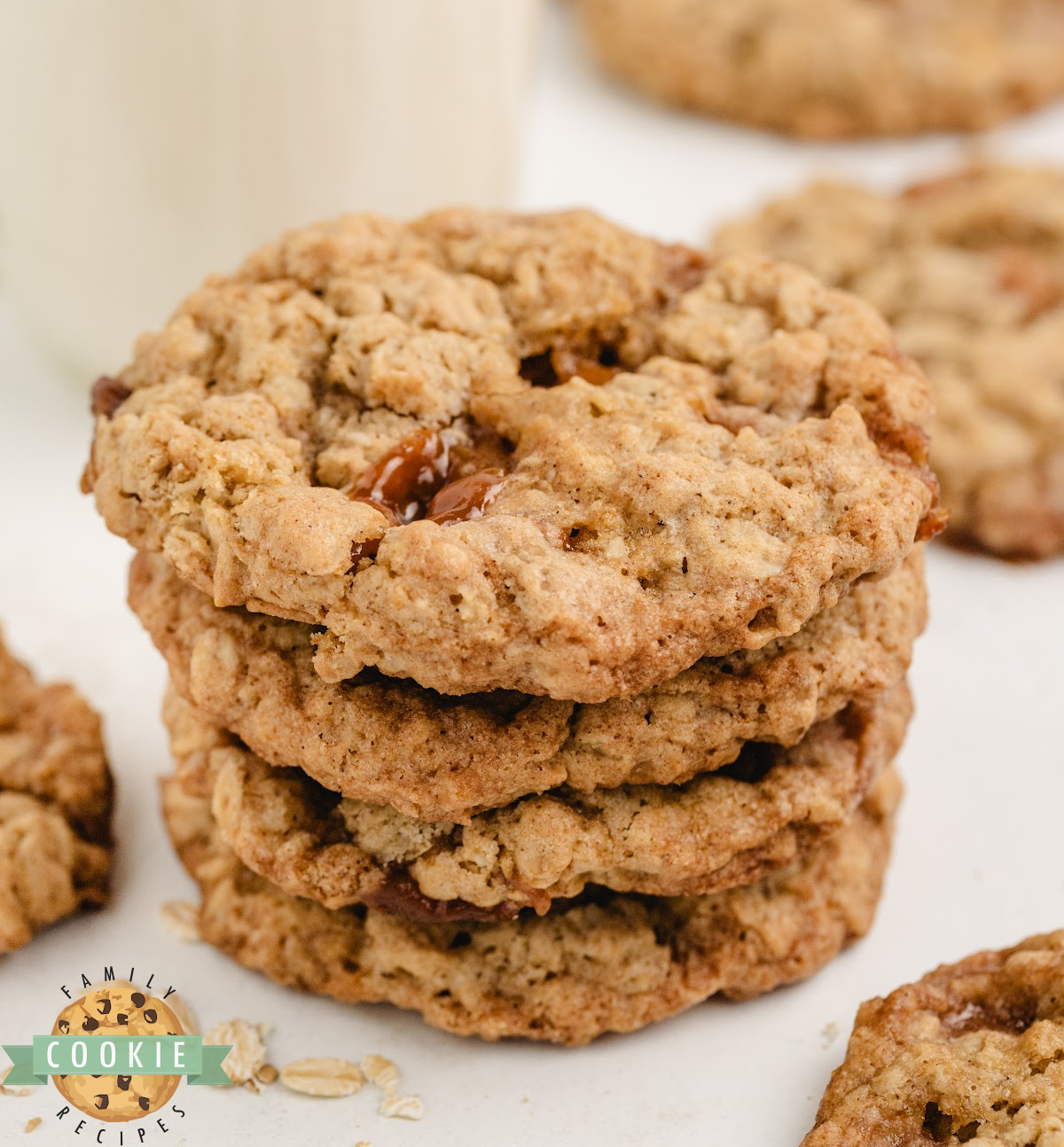 Caramel Oatmeal Cookies are irresistibly chewy with gooey caramel in every bite. A cozy cookie recipe you’ll bake again and again!