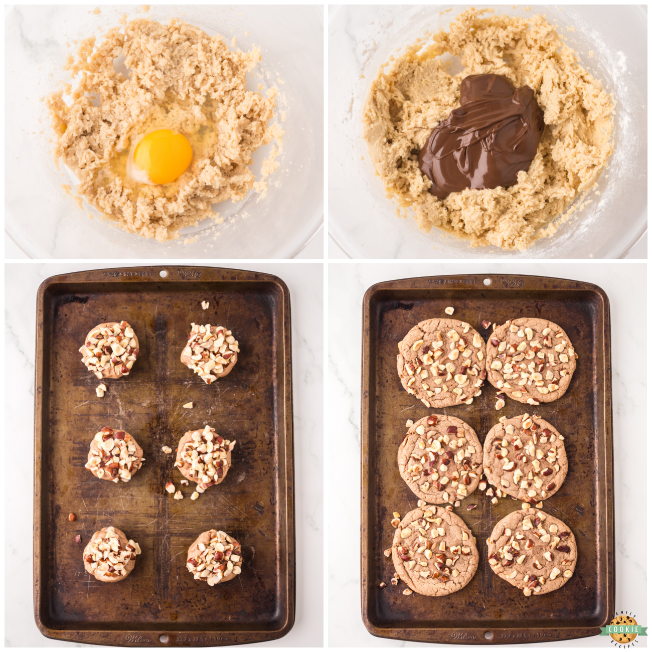 how to make chocolate hazelnut cookies