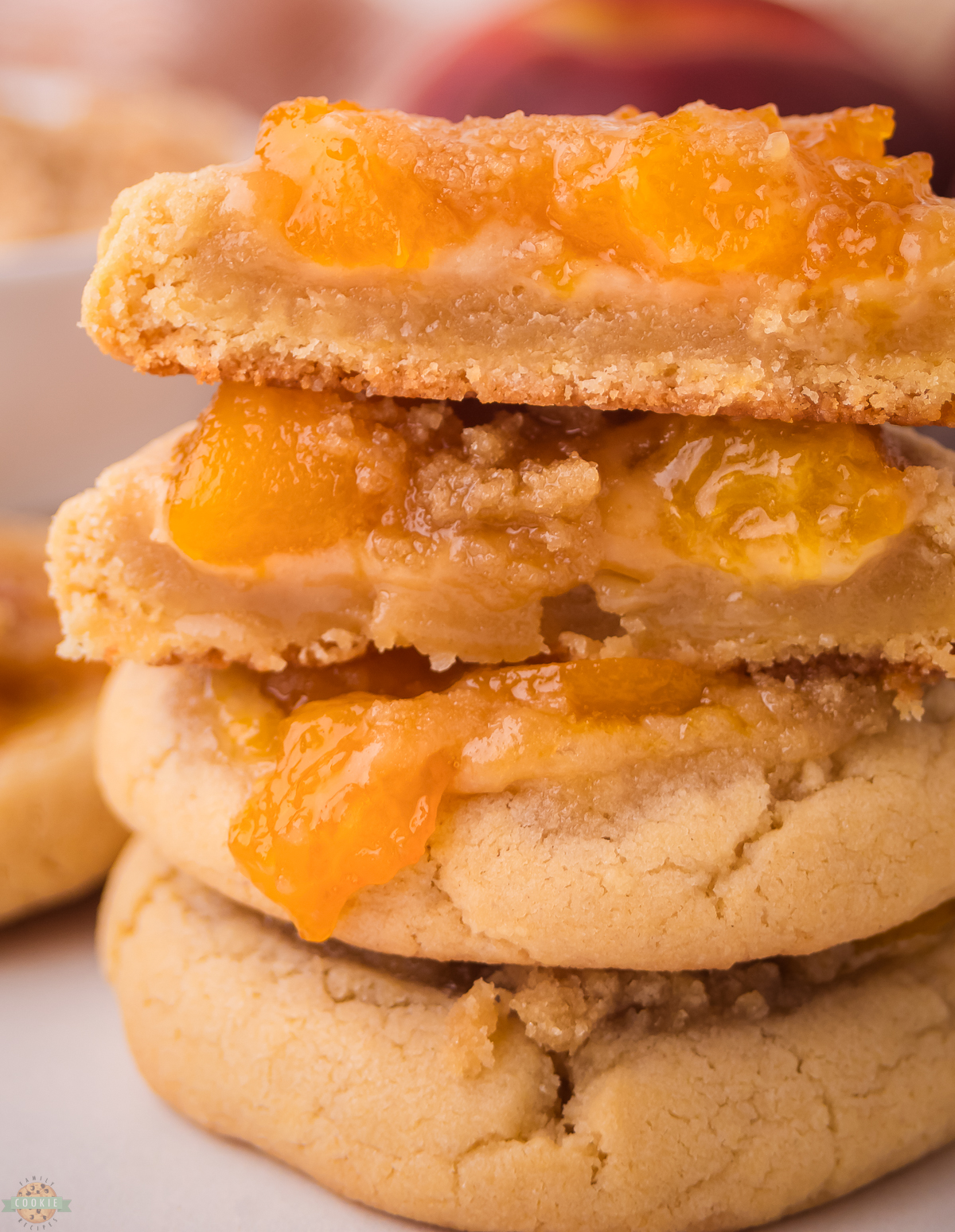 peach cookies with cobbler topping