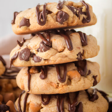 stack of scotcheroo cookies