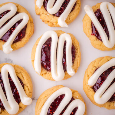 raspberry danish cookies on a tray
