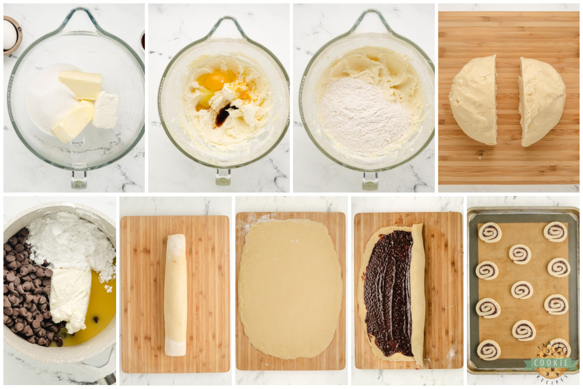 Step by step instructions on how to make Chocolate Orange Pinwheel Cookies recipe.