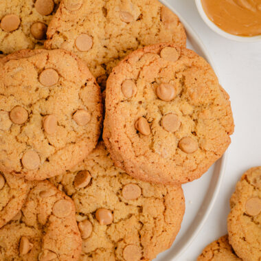 plate of maple peanut butter cookies