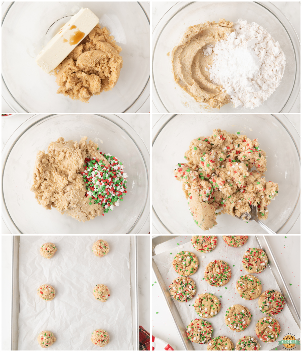 how to make Christmas Sprinkle Sugar Cookies