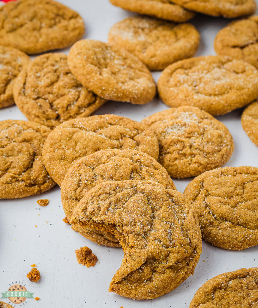 platter of chewy gingerbread cookies