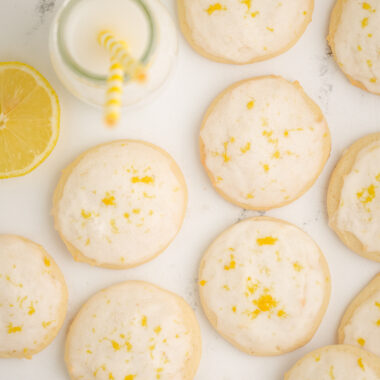 tray of buttermilk lemon cookies