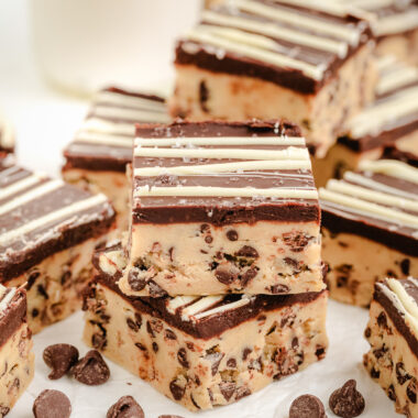 no bake chocolate chip cookie dough bars