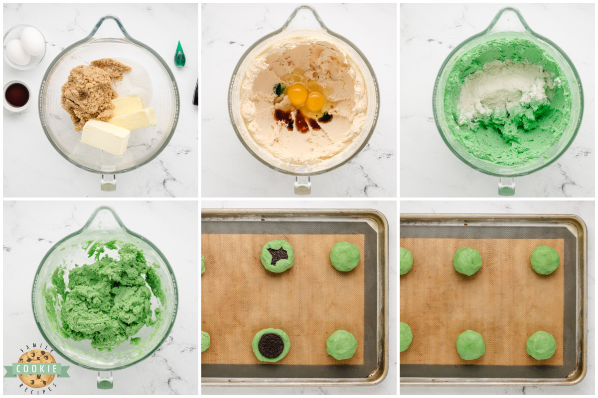 Step by step instructions on how to make Mint Oreo Stuffed Cookies recipe. 