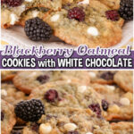 Blackberry Oatmeal Cookies made with classic ingredients like butter, oats, flour & eggs, then mixed with fresh blackberries and white chocolate chips for fantastic flavor!