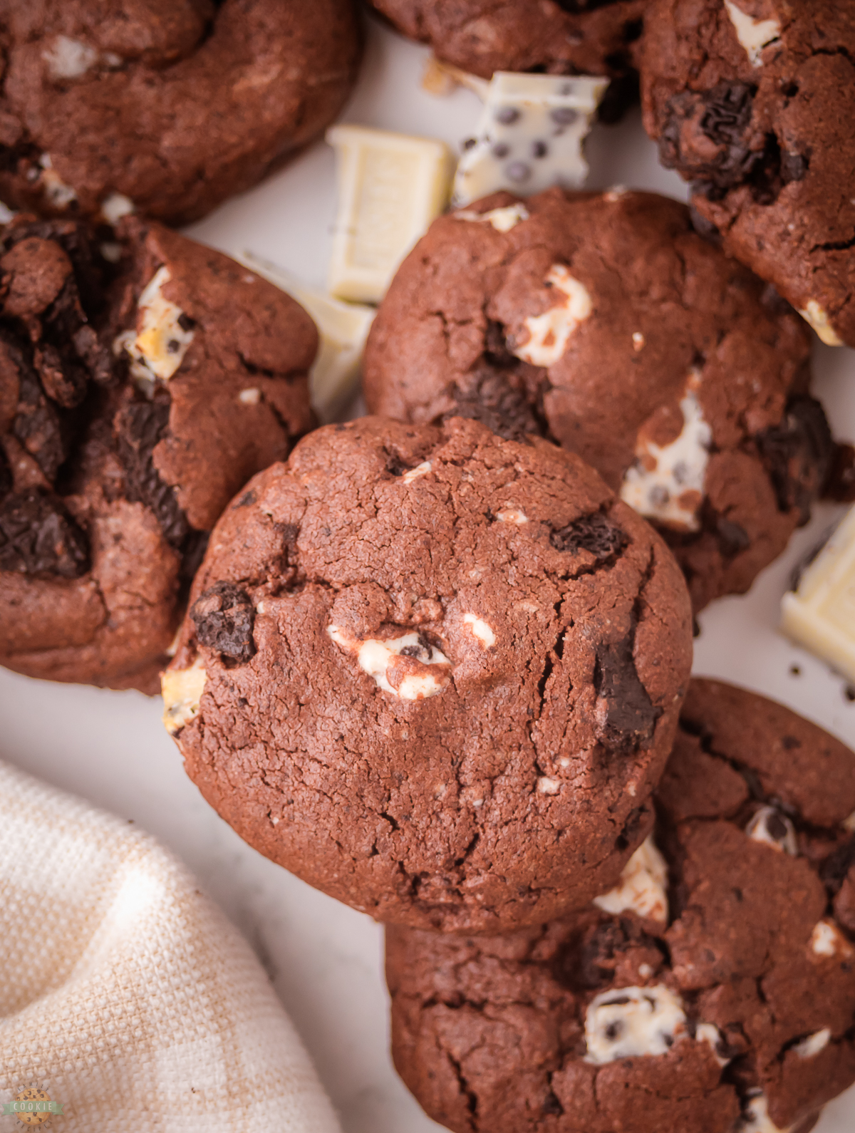chocolate cookies with crushed oreos