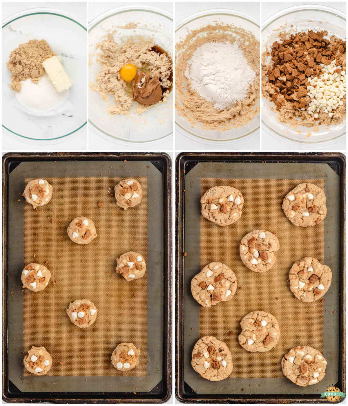 how to make white chocolate Biscoff cookies