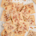 lemon pecan shortbread cut into bars