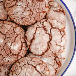 plateful of Nutella Crinkle cookies