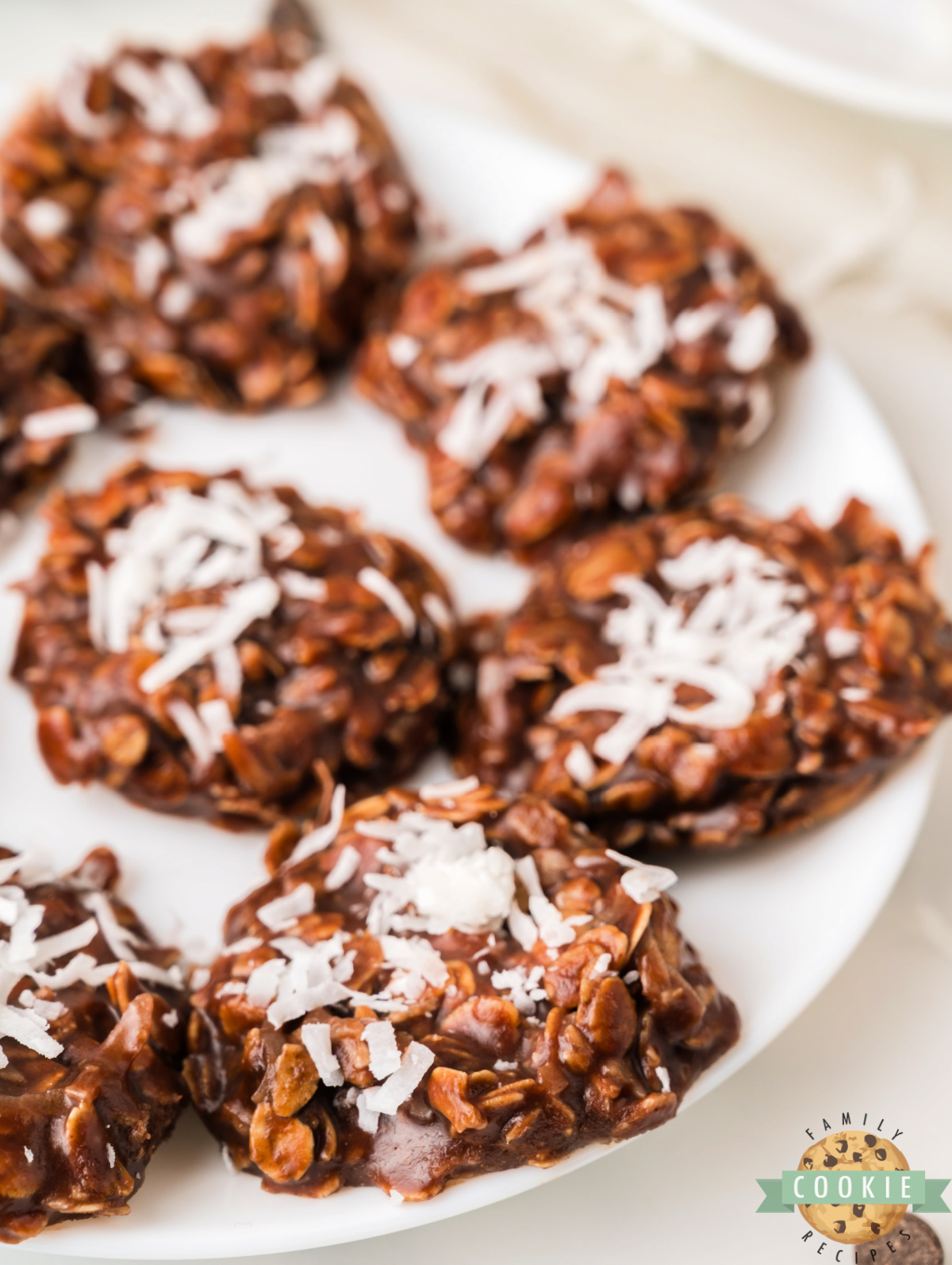 Simple coconut no bake cookie recipe made with pantry staples and no oven.