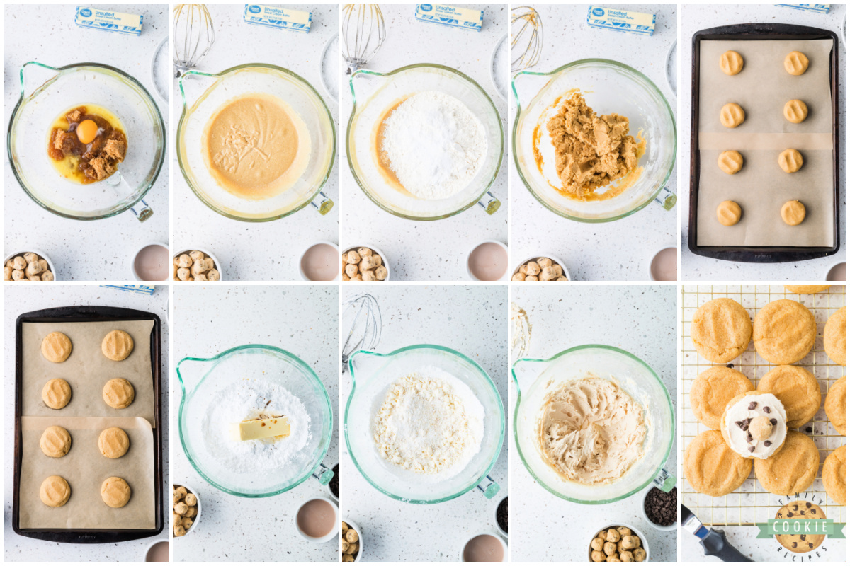 Step by step instructions on how to make Cookie Dough Frosted Cookies recipe. 